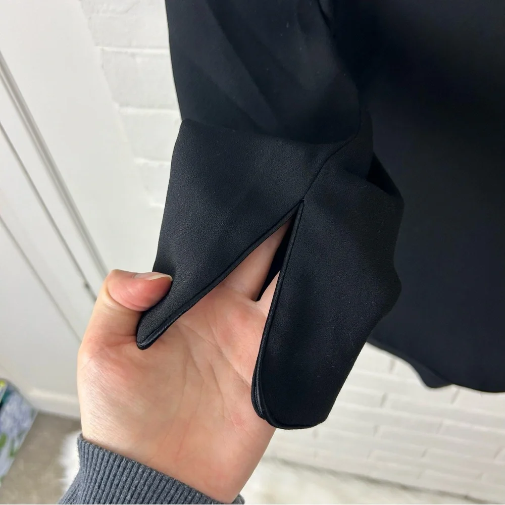 J.Crew 365 Black Crepe Wrap Blazer Size S